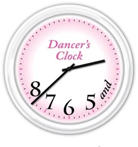 Dancer Dance Studio Teacher Wall Clock Ballet Tap Acro Ballroom GIFT Pink - Picture 1 of 1