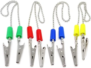 Dental Bib Holder Clips with Ball Chain - Set of 4 Napkin Clips - Picture 1 of 11