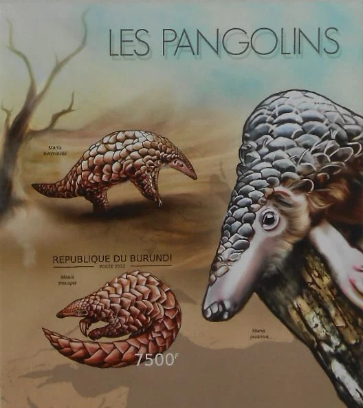 Pangolines fauna Burundi s/s Sc.1217 MNH #BUR12606b IMPERF - Image 1 of 1