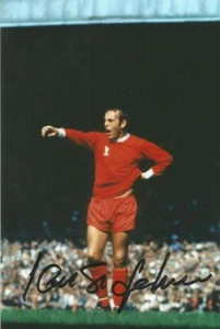 LIVERPOOL: FOTO AZIONE 6x4 firmata ian st john + cacao *leggenda* - Foto 1 di 1