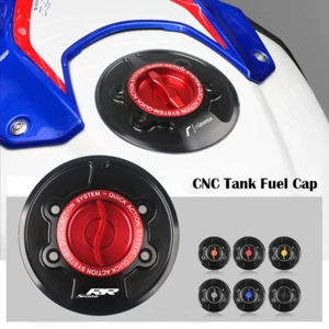CNC ALU Keyless Tank Cover Caps Fuel Gas Case for BMW S1000RR S1000R HP2 SPORT - Picture 1 of 10