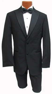 Chaqueta de Esmoquin Ralph Lauren Negra para Niño con Pantalones Dos Botones Satén Pico Solapas   Foto 1 de 4