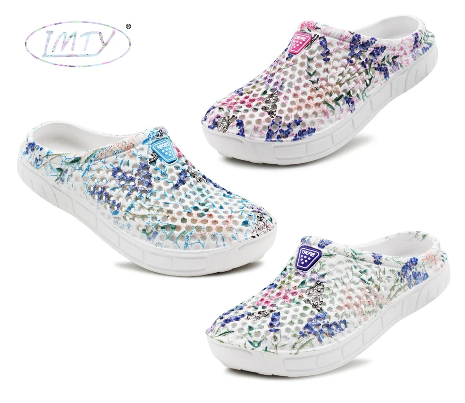 Womens Ladies Clogs Lightweight EVA Slip On Breathable Floral Garden Sandal Shoe - Image 1 of 1