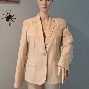 J. CREW Schoolboy beige striped cotton blazer 6 73341 - Picture 1 of 14