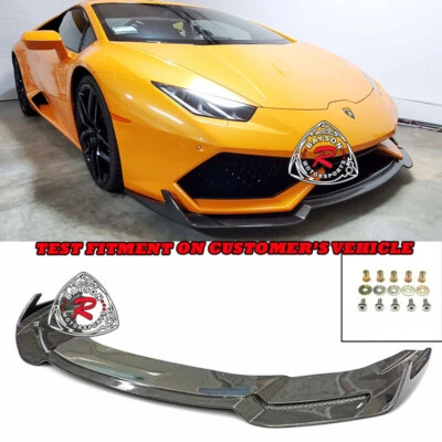 Se adapta a 15-19 Lamborghini Huracan LP610-4 estilo RZ labio de parachoques delantero (fibra de carbono) Foto 1 de 4