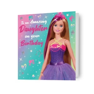 Birthday Card Fairy Barbie Daughter Birthday Card Inlcudes Envelope 7 X 6 Inches - Picture 1 of 6