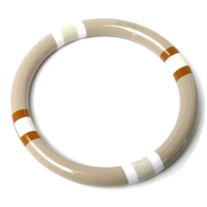 HERMES Women Bracelet Lacquer Wood H-Equipe PM Bangle Gray Multicolor Size 19cm - Picture 1 of 3