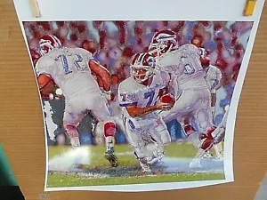 BUFFALO BILLS FOOTBALL PHOTO IMAGE ON KODAK PROFESSIONAL DIGITAL 14.5" X 14.5" - Picture 1 of 5