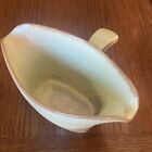Vintage Frankoma Gravy Boat Green And Brown 3 3/4" Tall By 7 5/8" Double Spout