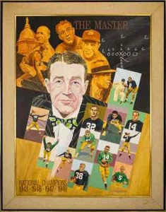 FRANK LEAHY NOTRE DAME PAINTING FOOTBALL COACH JAMES WAINWRIGHT PRESENTATION - Picture 1 of 23