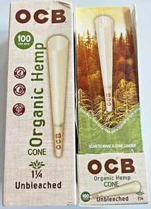 OCB Organic 1 1/4 Unbleached Cones 100 Count Mini Tower - Picture 1 of 4