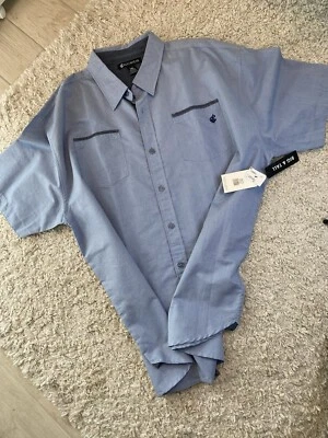 Rocawear Hombre Elegante Camisa Abotonada, Elegante Dos Tonos 5x Con Etiqueta Foto 1 de 4