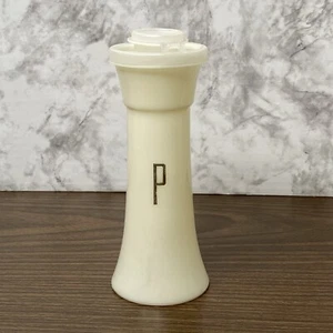 Vintage TUPPERWARE USA Large Hourglass 6" White Pepper Shaker - Picture 1 of 5