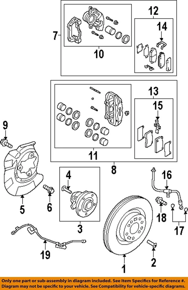 Componentes de freno de acento HYUNDAI OEM 06-25 - Perno protector contra salpicaduras 1140306126K Foto 1 de 1