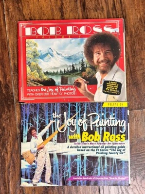 Lot Of 2 The Joy of Painting w/Bob Ross Volumes 5 & 26 Vintage - Image 1 of 4