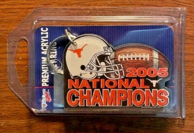 Wincraft Key Ring Chain 2005 National Champions Longhorns University of Texas UT - Image 1 of 2