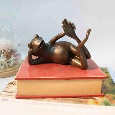 Lying Yoga Frog Statue Zen Meditation Figurine for Garden Office Decor