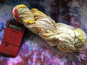 Aslan Trends Plumon Yarn #1441 Yellow Beige + Cotton Acrylic Thin Thick 100 Gram - Picture 1 of 7