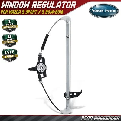 Rear Right RH Power Window Regulator for Mazda 3 Sport 3 2014-2018 Mexico Built Foto 1 de 4