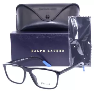 NEW POLO RALPH LAUREN PH 2245U 5001 POLISHED BLACK AUTHENTIC EYEGLASSES 54-16 - Picture 1 of 4