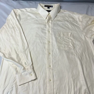 Camisa de vestir Tommy Hilfiger de colección cuello de por vida abotonada amarilla larga SL 17 34 Foto 1 de 4