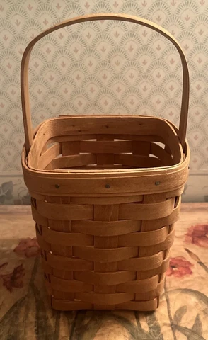 Vintage 1988 Longaberger Basket 5" Square 6" tall Cover