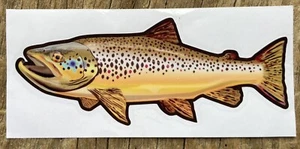 Calcomanía de pegatina de trucha marrón 5""x2"" para pesca - Imagen 1 de 1