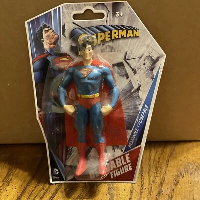 Boneco de ação Superman dobrável posável DC Comics inclui uma capa anexada NJC! - Imagem 1 de 2