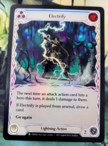 Flesh and Blood FaB Tales of Aria Electrify Rudy Promo rainbow FOIL NM - Picture 1 of 2