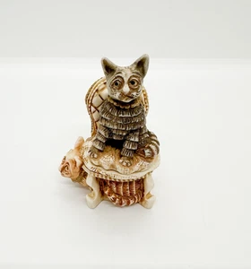 Vtg 2000 Harmony Kingdom Cats Chair Trinket Box Creepy Victorian French Key - Picture 1 of 9