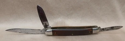 Vintage Ulster USA Old Timer 580T 3 Blade Folding Pocket Knife - Image 1 of 4