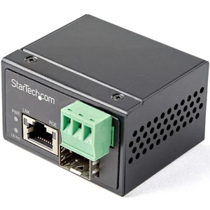 StarTech.com PoE+ Industrial Fiber to Ethernet Media Converter 30W - SFP to RJ45 - Photo 1/4