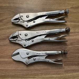 Alicates de bloqueo estilo agarre tornillo herramientas Mac y Matco de 3 piezas MLP10CJ MLCJC10 pellizco de manguera - Imagen 1 de 24