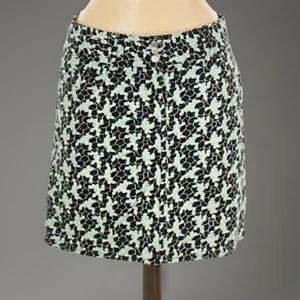 Ann Taylor LOFT Stretch 5Pocket Straight Skirt Black Blue Green Size 12P - Picture 1 of 5