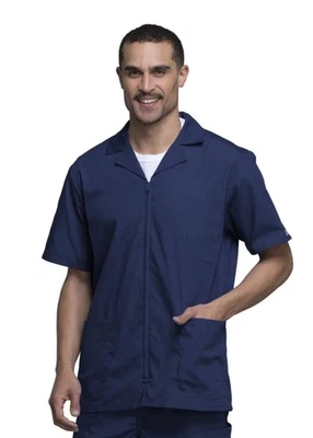 Chaqueta Médica AZUL MARINO Cherokee Ropa de Trabajo Revolution Para Hombres Cremallera Frontal GRANDE  Foto 1 de 4