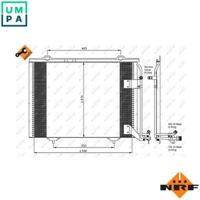 CONDENSER AIR CONDITIONING 35463 FOR MERCEDES-BENZ C-CLASS/Break/T-Model SLK - Image 1 of 4