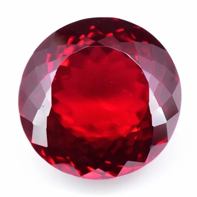 63.35 Ct Natural Almandine Red Garnet 24 MM Round Cut Certified Loose Gemstone - Image 1 of 4