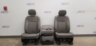 22 FORD F250 SUPER DUTY XL FRONT SEAT SET WITH CONSOLE GRAY VINYL CREW CAB Foto 1 de 4