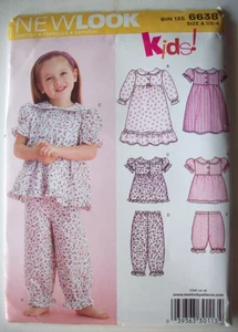 Toddler sleepwear top knickers dress pjs pattern 6638 size 1/2 1 2 3 4  UNCUT - Picture 1 of 2