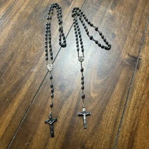 2 ROSENKRÄNZE 1 ST. ANNE de BEAUPRE Vintage alt antik für Teile zum Reparieren - Bild 1 von 9