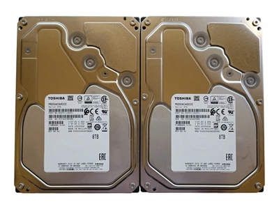 LOTE de 2 Toshiba Enterprise 8 TB MG06ACA800E HDEPV11GEA51 ¡Probados! Foto 1 de 4