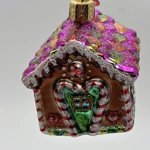 Old World Christmas Gingerbread House Glass Ornament - Picture 1 of 7