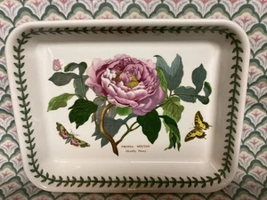 Portmerion BOTANIC GARDEN Rectangular Baker 12.25” PEONY England Ex Cond Minty! - Picture 1 of 8