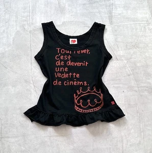 Y2K France Crown Vintage Tank Top Hysteric Glamour Cop Copine Vibe - Picture 1 of 10