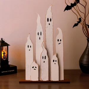 Decoraciones de mesa de Halloween para interiores: lindas decoraciones de fantasmas de Halloween de granja,  - Imagen 1 de 12