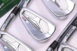 Ping S55 Irons / 3-PW / Green Dot / Regular Flex Ping CFS Shafts - Picture 1 of 7
