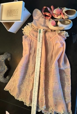 Victorian Tea Party Outfit: Sundress, silk stockings, and button shoes w/rosebud - Image 1 of 4