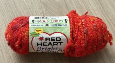 Red Heart Bright & Lofty Yarn #9924 果冻豆 6 超笨重 4 盎司/113 克 95 码 全新 — 第 1/4 张图片