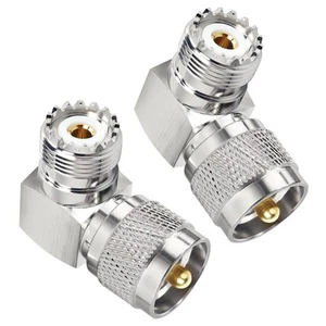 Adaptador de ángulo recto UHF forma de L 90 grados RF conector coaxial para radio CB, Nic... - Imagen 1 de 4