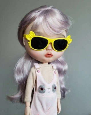 Gafas amarillas para gafas de sol Blythe marco redondo accesorio de conjunto Foto 1 de 2